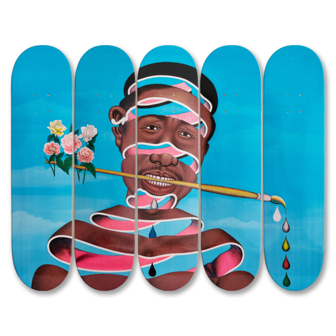 Cheri Samba J'aime la couleur Skateboard Art — Ze Art Gallery